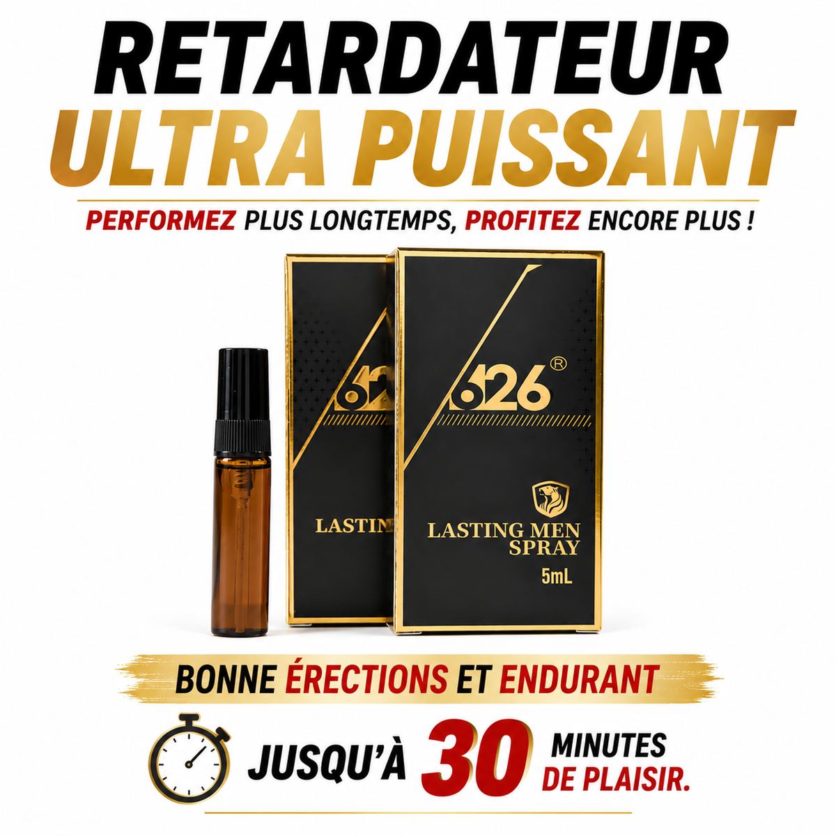 🔥 SPRAY RETARDATEUR HOMME ULTRA-PUISSANT 🔥30 MINUTES  CHRONO